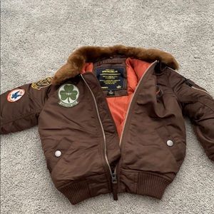Adorable brown bomber jacket